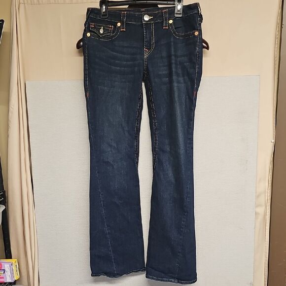 TRUE RELIGION JOEY LOW RISE FLARE JEANS BFPM-07-049 - Picture 1 of 5